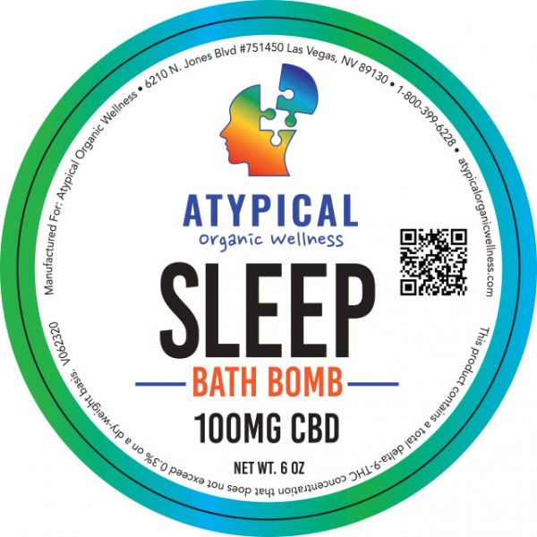 atypical 100mg cbd sleep bath bomb