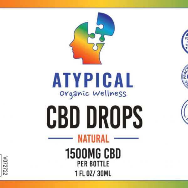 atypical organic wellness cbd drops label